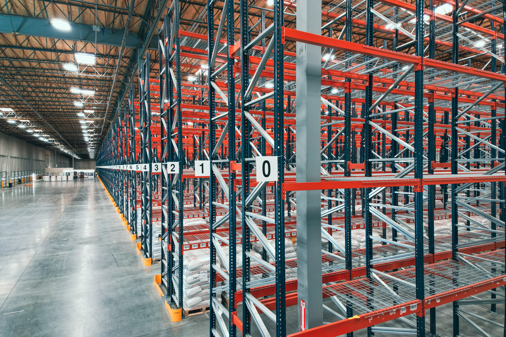 Industrial warehouse racking installation in Spring Texas